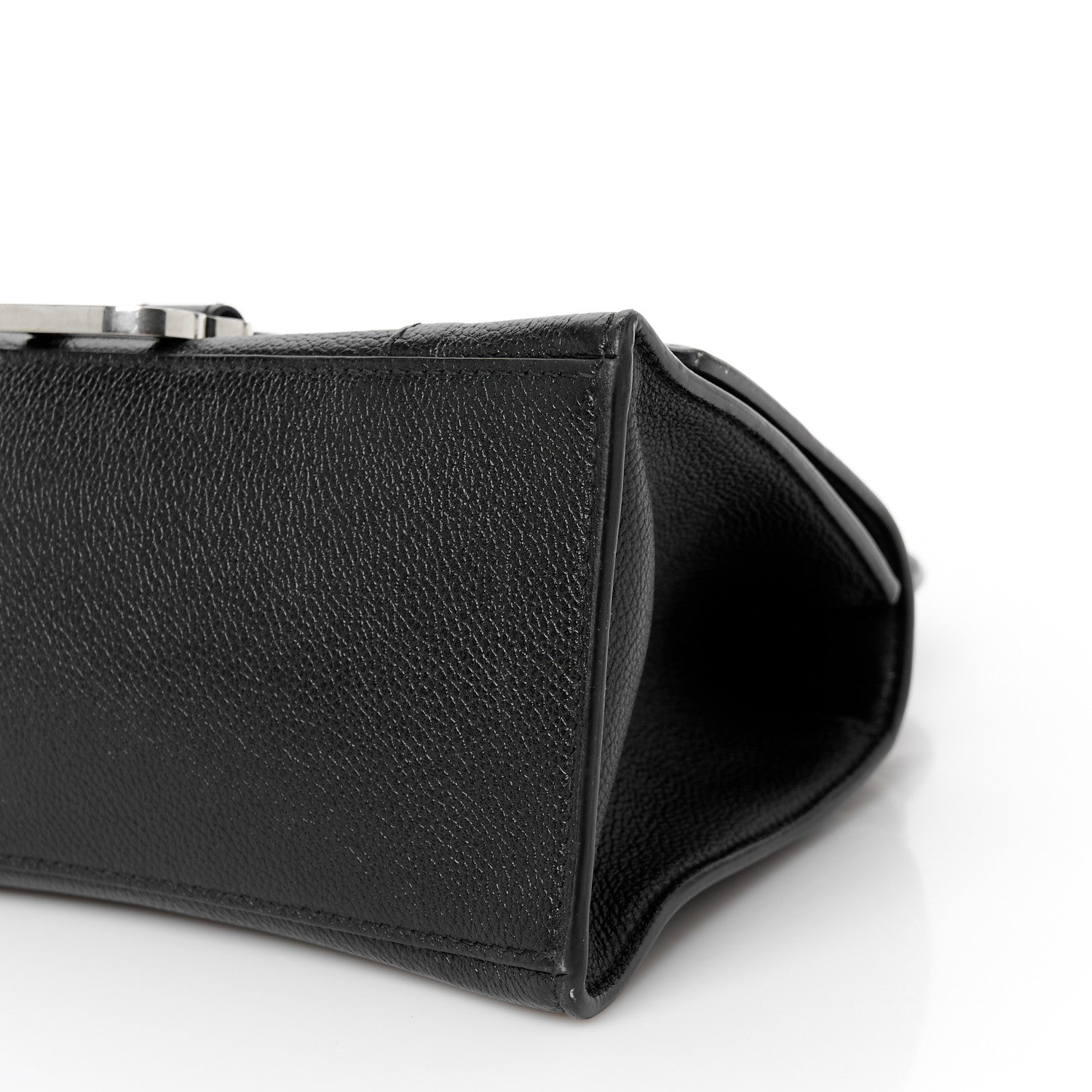 Balenciaga Grained Calfskin Small Hourglass Top Handle Bag Black 10 of 10
