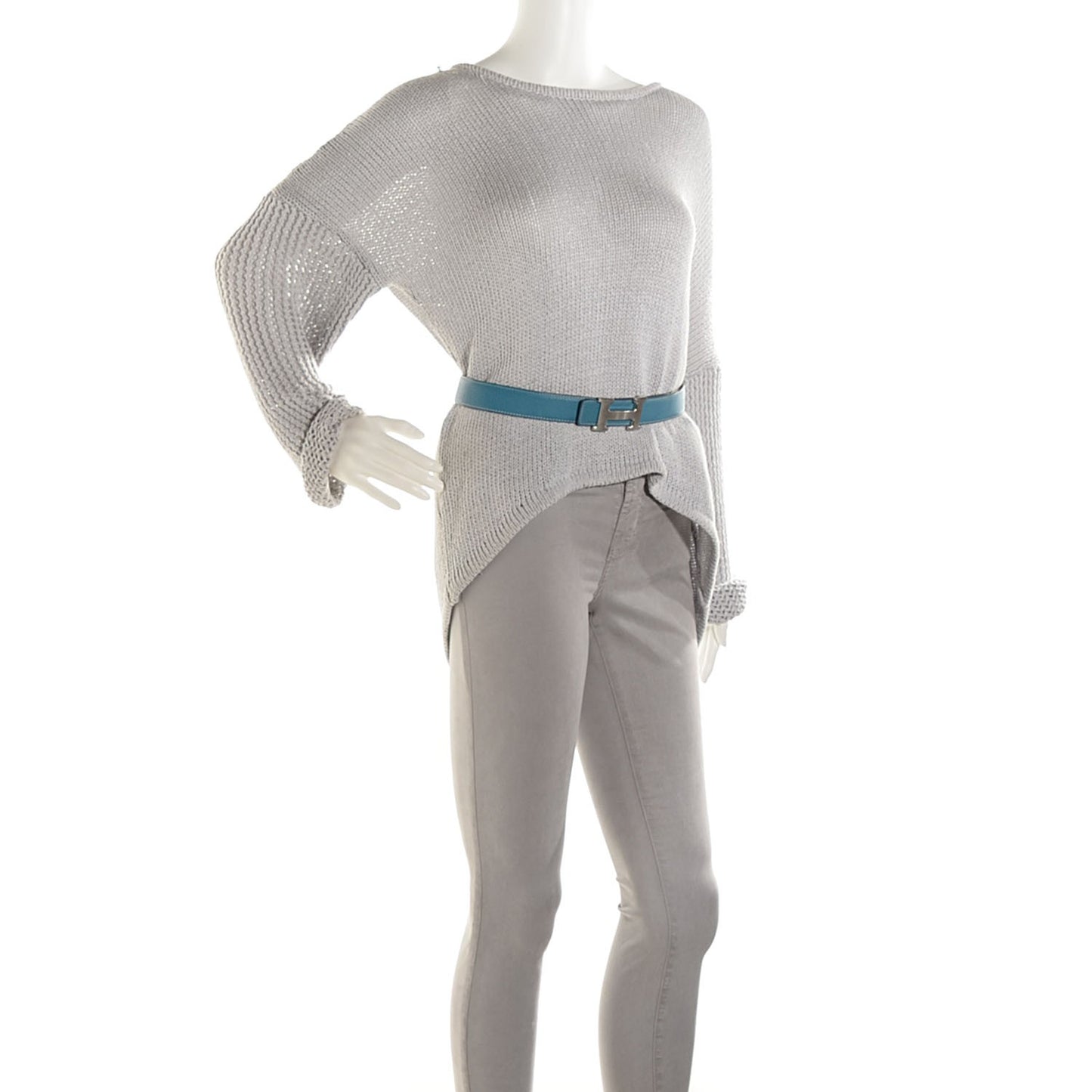 Box Togo 32mm Brushed H Belt 90 Blue Jean Noir