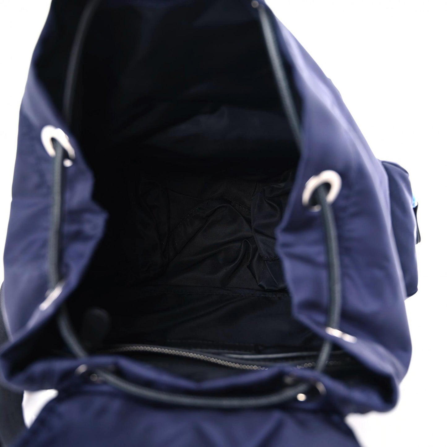 Nylon Logo Print Medium Rucksack Backpack Ink Blue