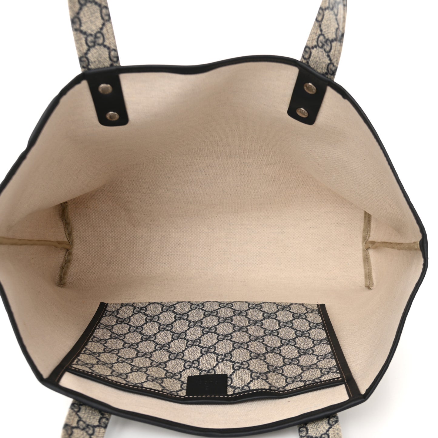 GG Plus Monogram Medium Signature Web Loop Tote Navy