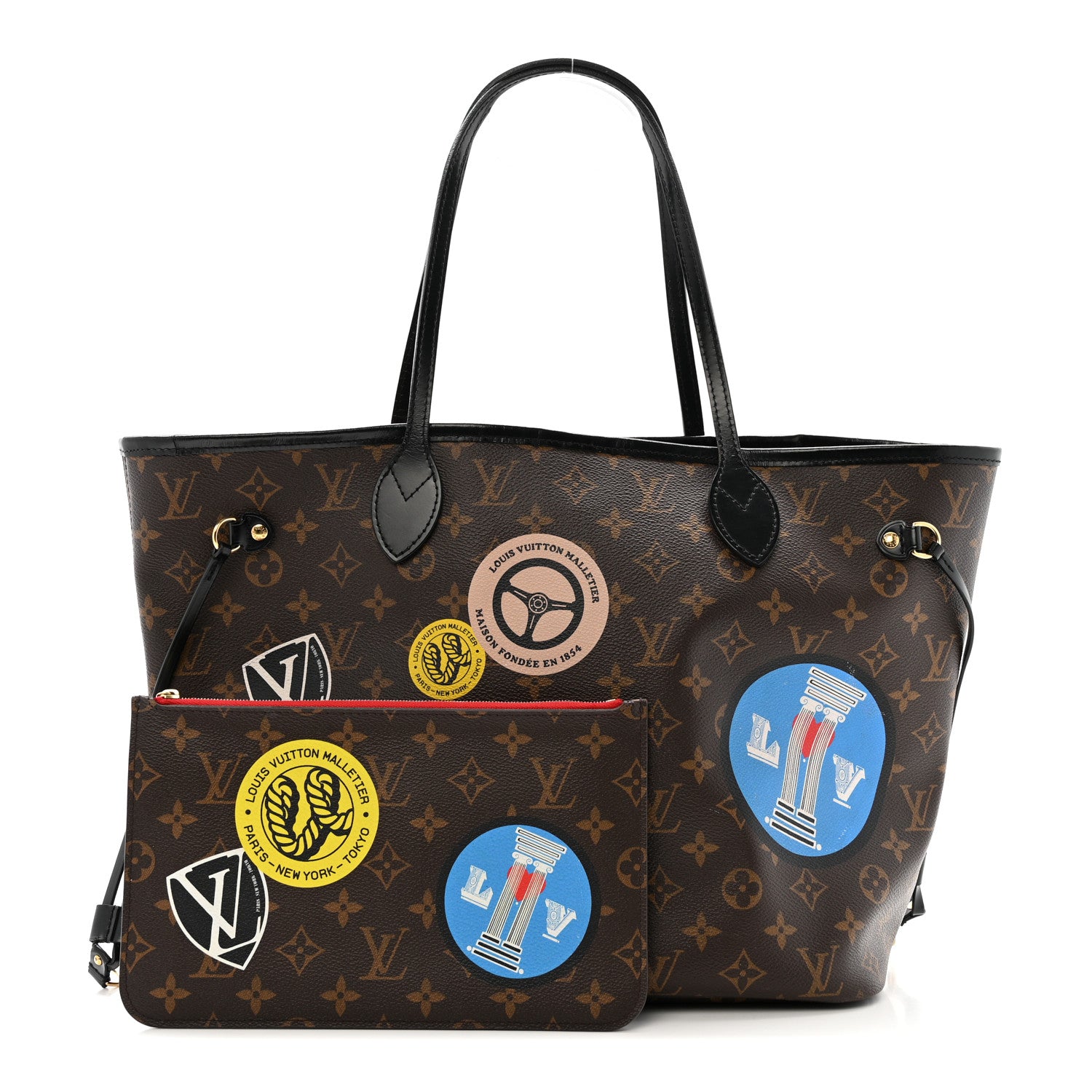 Louis Vuitton Monogram My LV World Tour Neverfull MM 3 of 16
