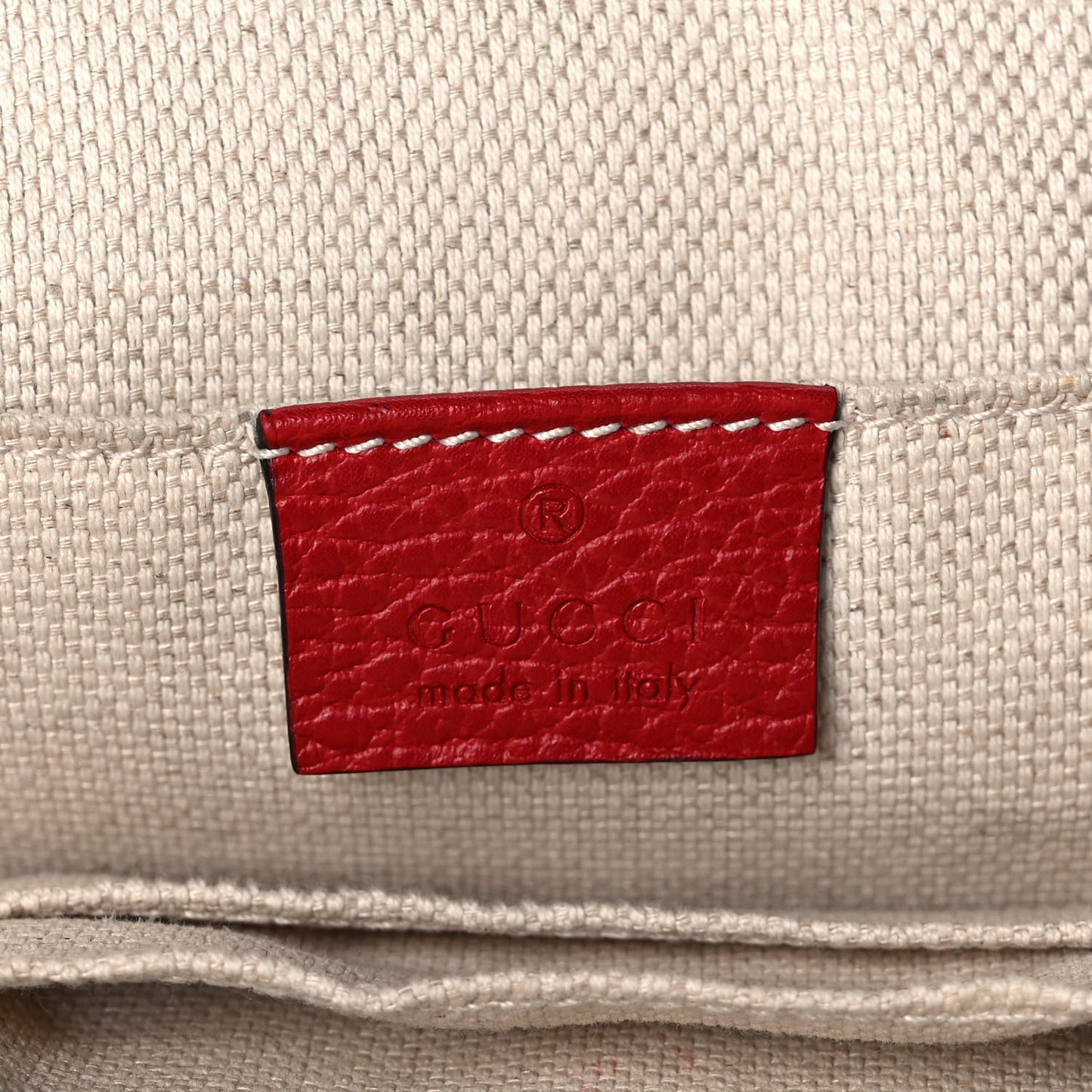 Pebbled Calfskin Bi-Color Soho Chain Backpack Red Navy