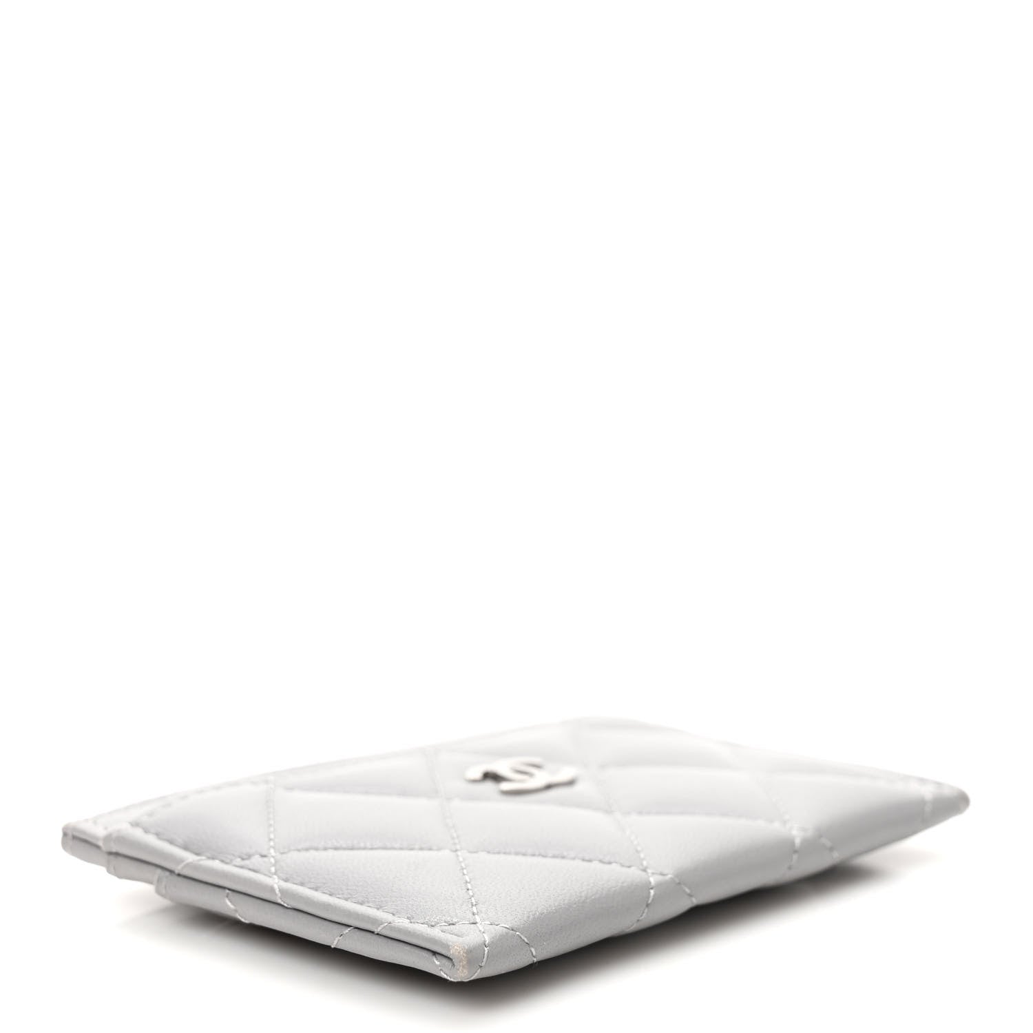 Chanel Lambskin Quilted Card Holder Grey 4 of 7