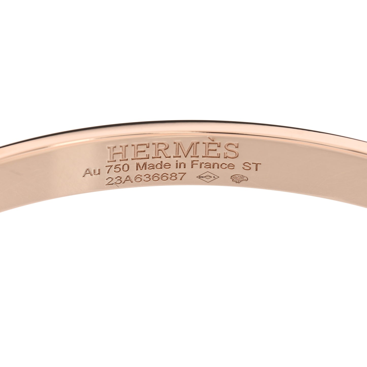 18K Rose Gold Diamond PM H D'Ancre Bracelet ST
