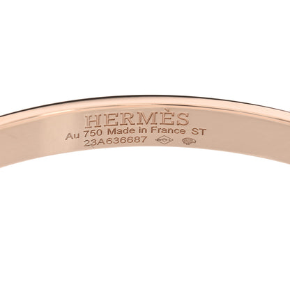 Hermes 18K Rose Gold Diamond PM H D'Ancre Bracelet ST 3 of 4