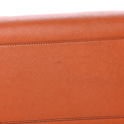 Prada Saffiano Lux Top Handle Tote Papaya 24 of 25