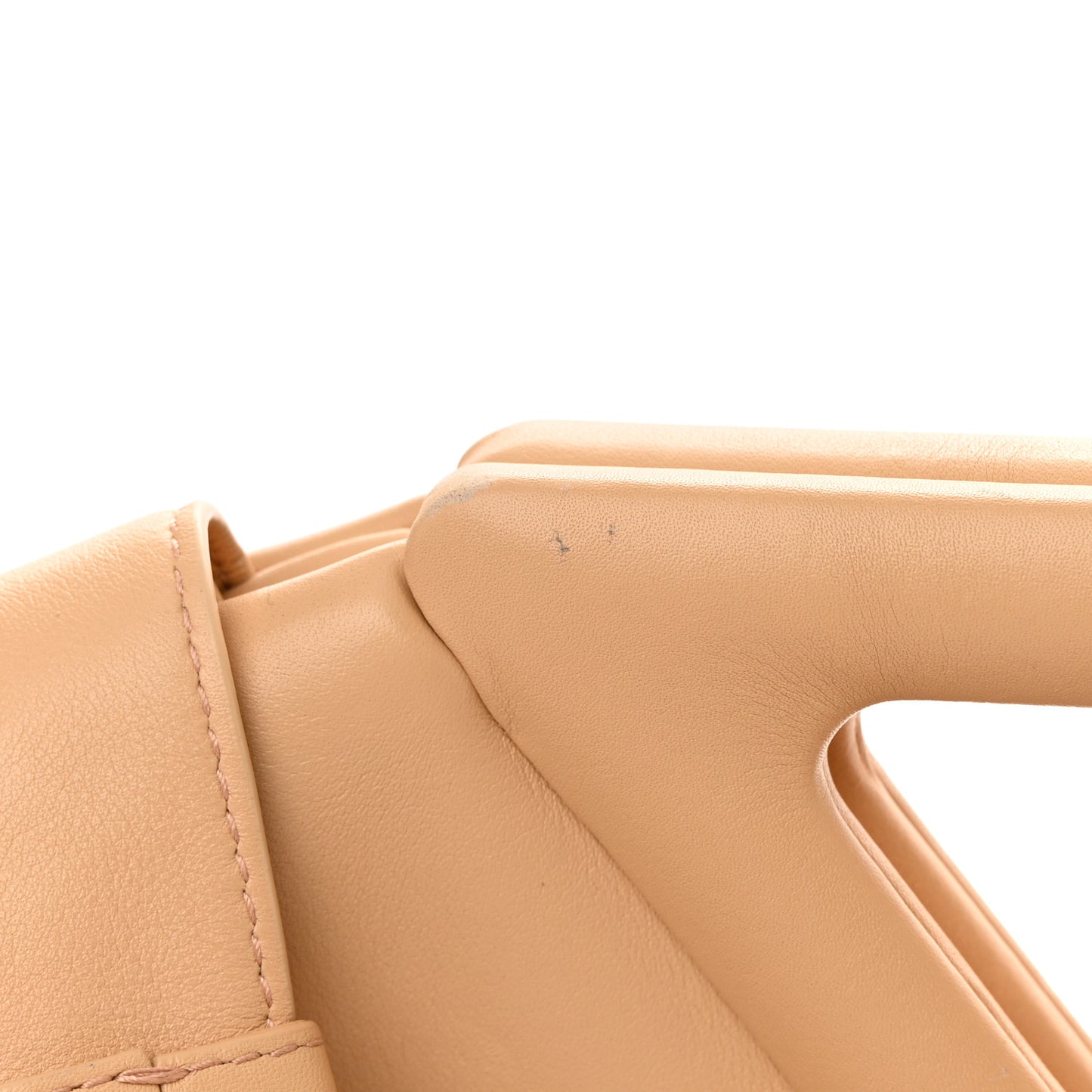 Calfskin Medium The Point Triangle Bag Almond