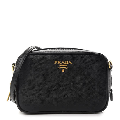 Prada Saffiano Mini Camera Crossbody Bag Black 1 of 9