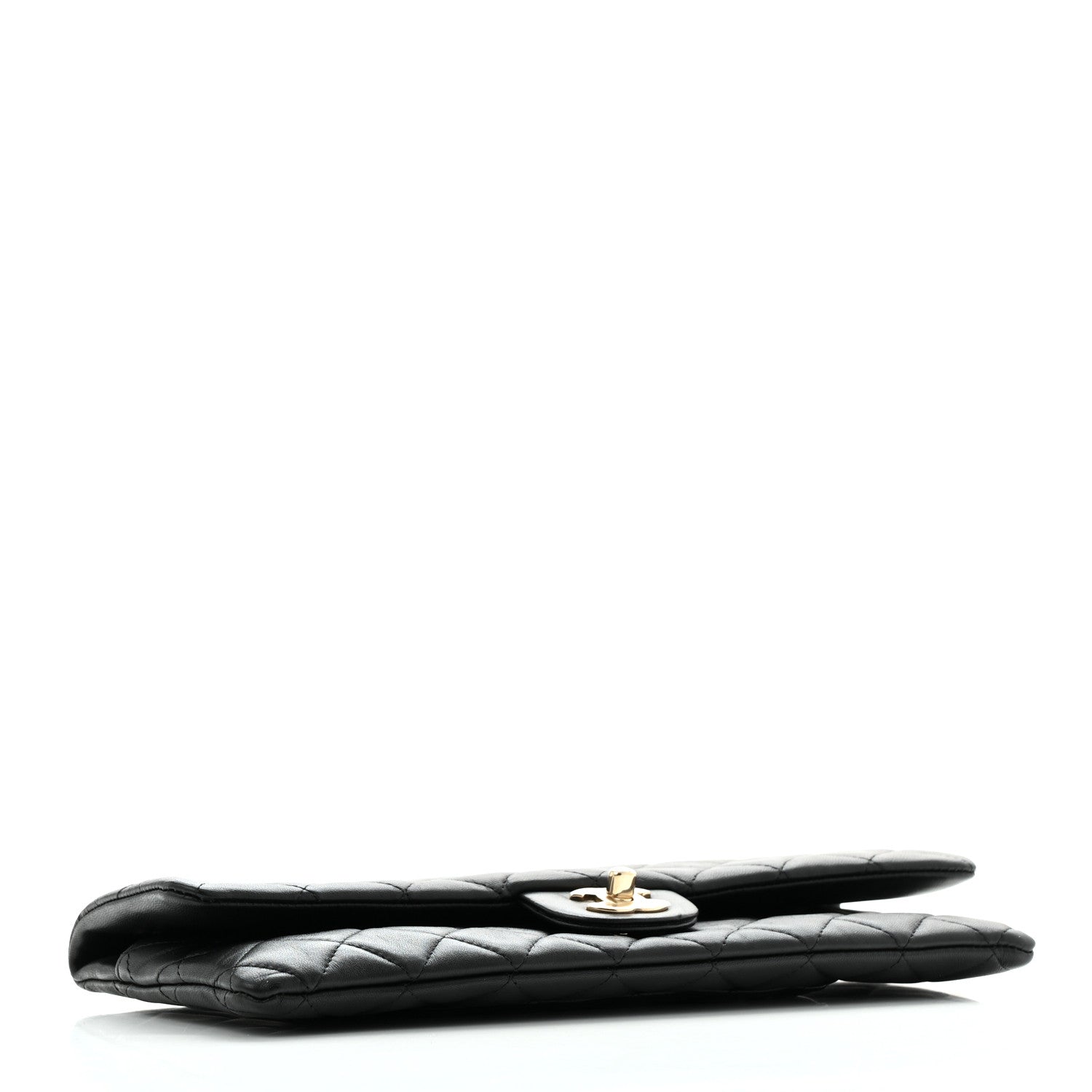 Chanel Lambskin Quilted Flap Clutch Black 4 of 12
