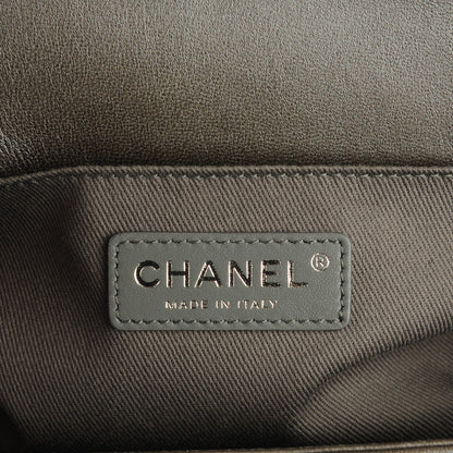 Chanel Lambskin Quilted Medium Boy Flap with Stingray Strap Silver 10 of 10