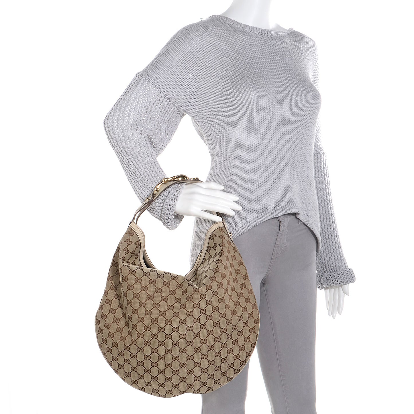 Monogram Wave Hobo Off White