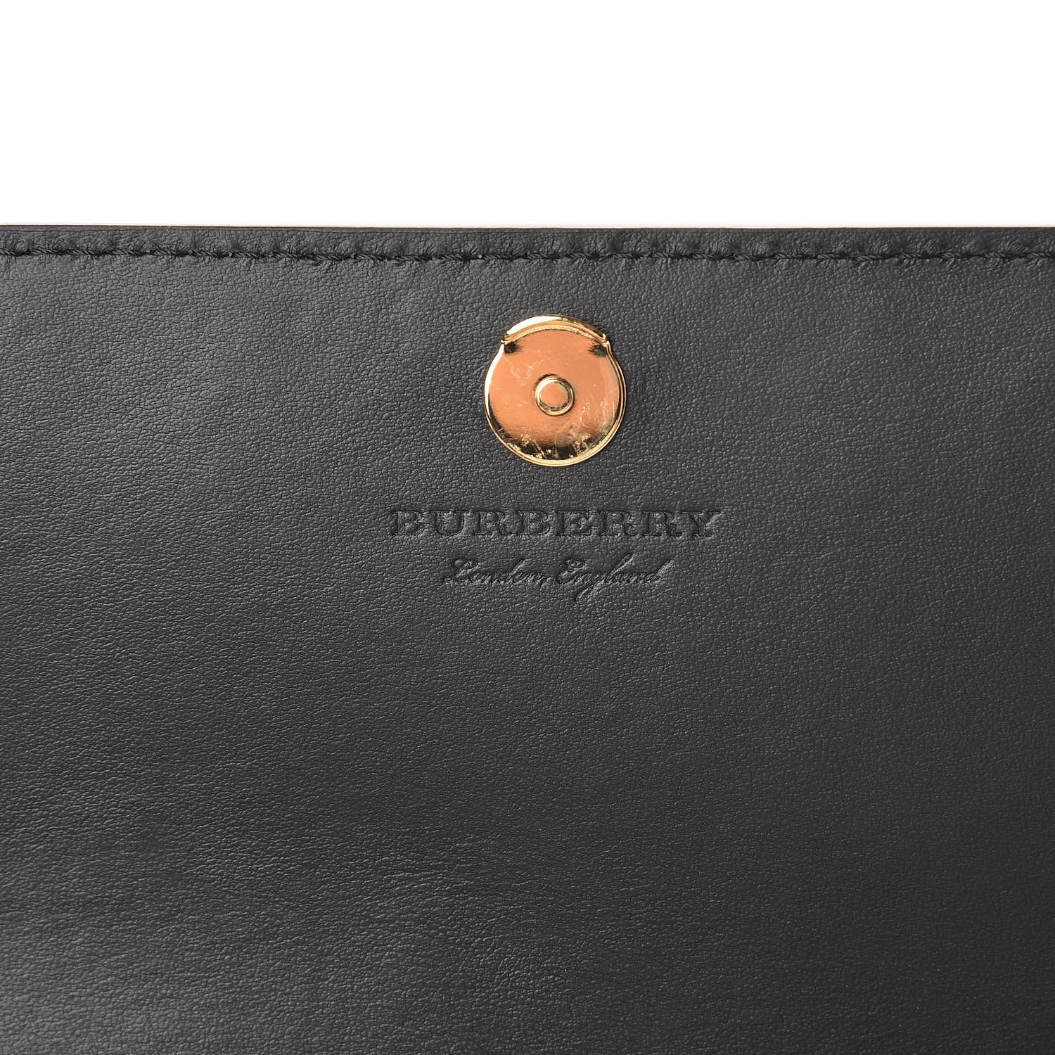 Burberry Derby Calfskin House Check Wallet On Chain Black 6 of 11