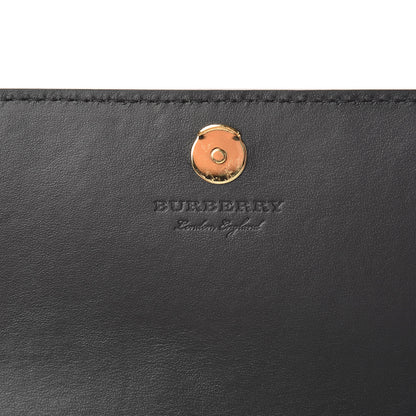 Burberry Derby Calfskin House Check Wallet On Chain Black 6 of 11