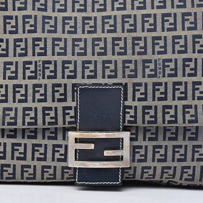 Fendi Zucchino Mama Baguette Navy 14 of 14