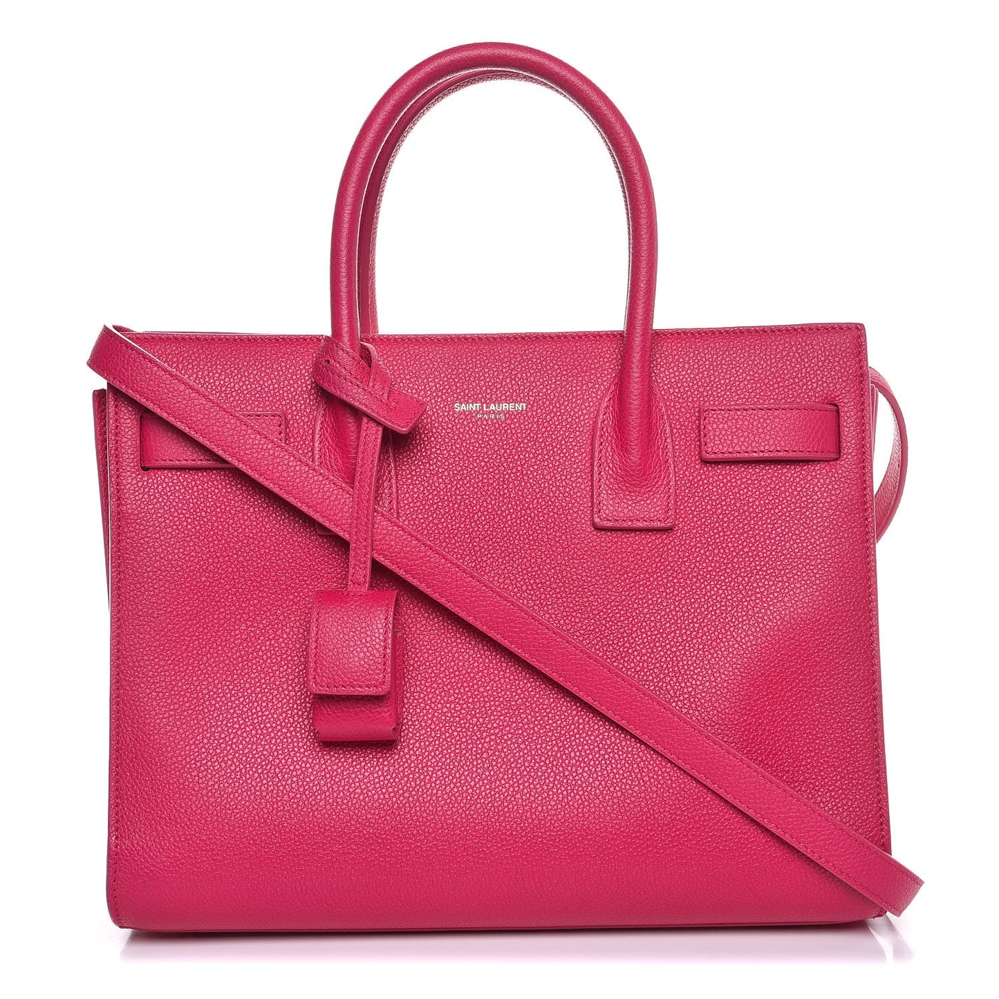 Grained Calfskin Baby Sac De Jour Lipstick Fuchsia