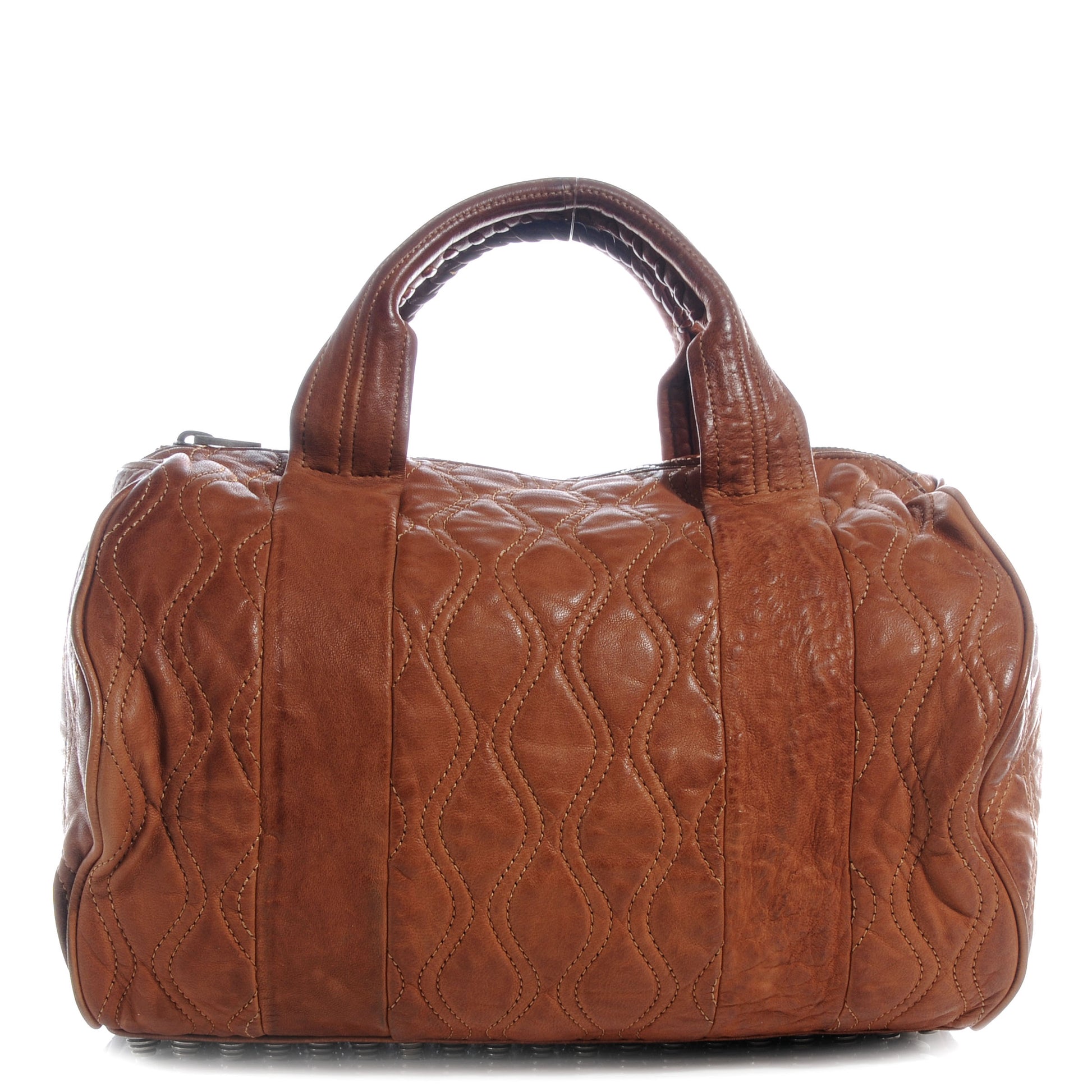 Alexander Wang Quilted Leather Rocco Brown 1 of 6