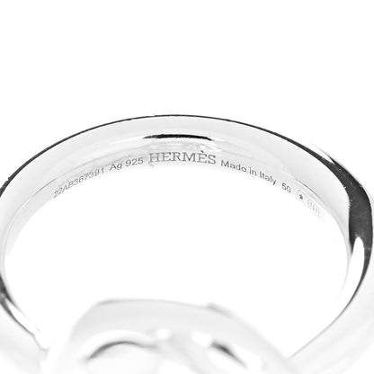Hermes Sterling Silver GM Echappee Ring 50 5.25 4 of 5