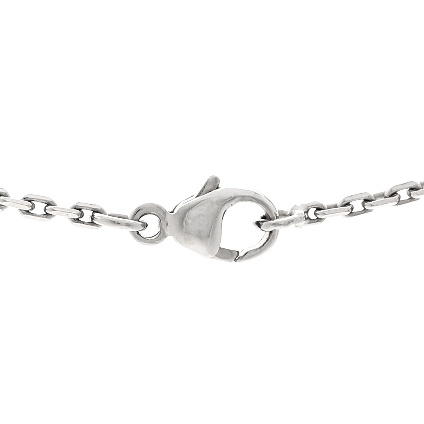 Lacquered Palladium Mini Pop H Pendant Necklace White