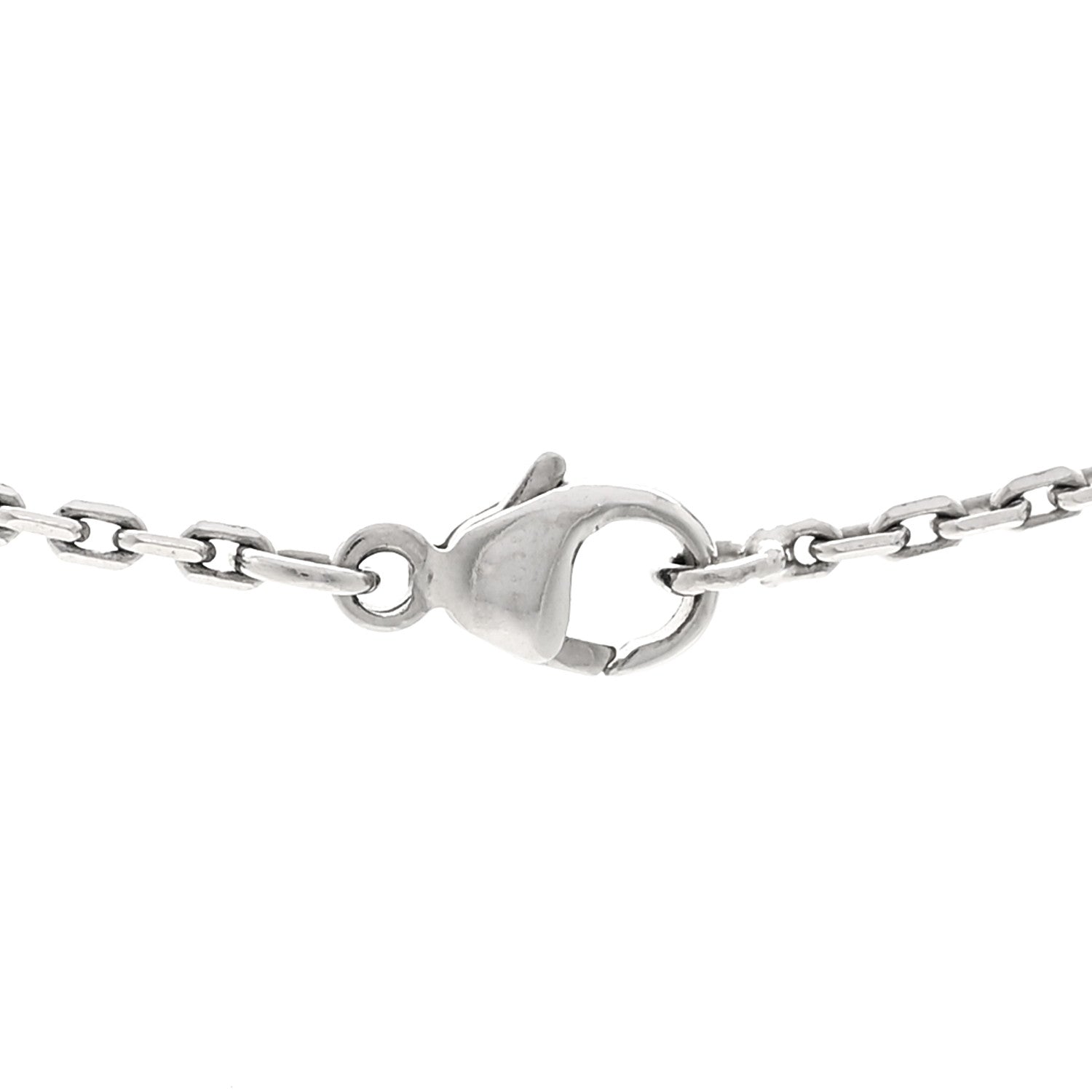 Hermes Lacquered Palladium Mini Pop H Pendant Necklace White 4 of 5