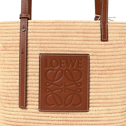 Loewe Raffia Small Square Basket Tote Bag Natural Pecan 7 of 9