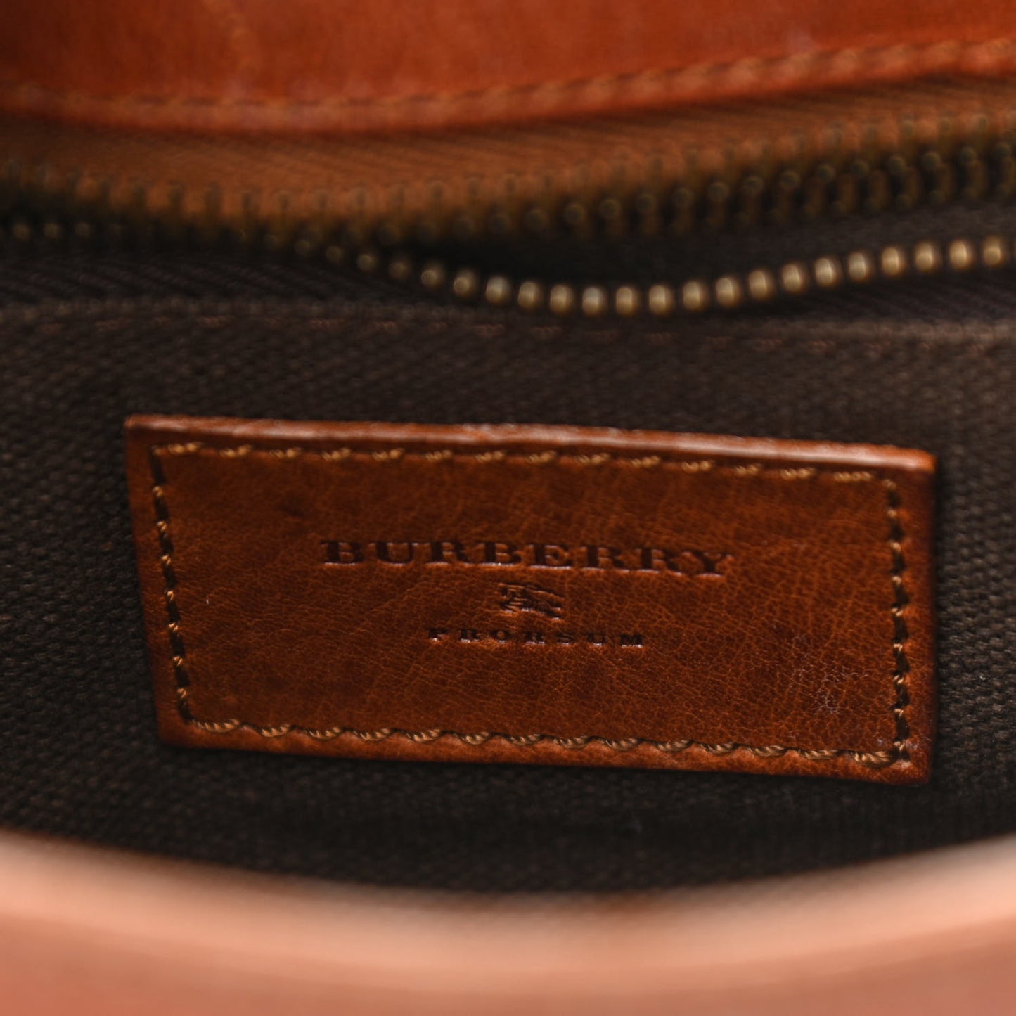 Calfskin House Check Woven Shoulder Bag Tan