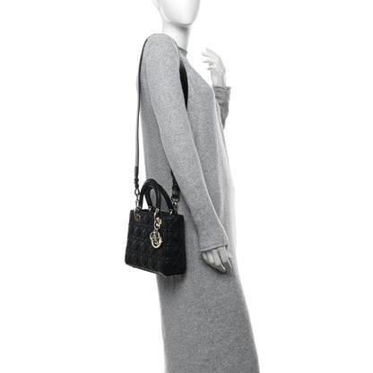 Christian Dior Lambskin Cannage Small My ABCDior Lady Dior Black 2 of 10
