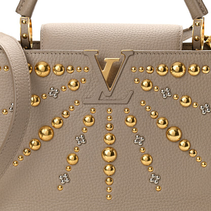 Louis Vuitton Taurillon Studded Sol Capucines PM Galet 7 of 9