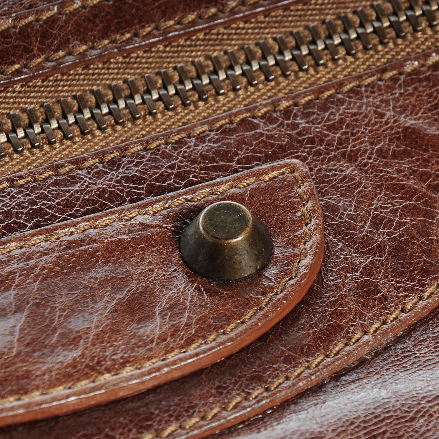 Chevre Oval Clutch Truffle