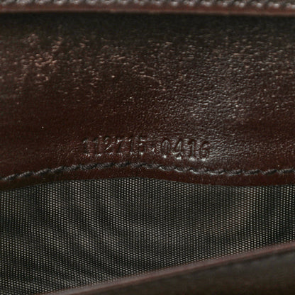 Gucci Guccissima Margaux Calfskin Metal Bar Continental Flap Wallet Chocolate 8 of 23