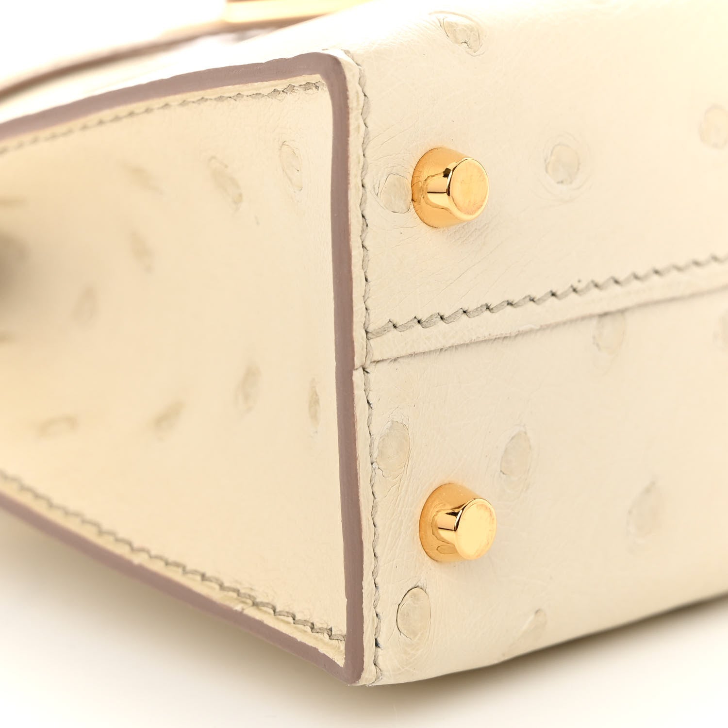 Hermes Ostrich Kelly Sellier Mini 20 Beton 9 of 11