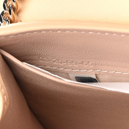 Chloe Shiny Grained Calfskin Aby Wallet on Chain Wooden Beige 8 of 13