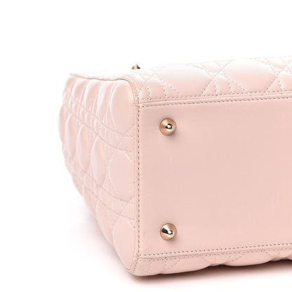 Christian Dior Lambskin Cannage Medium Lady Dior Light Pink 8 of 16