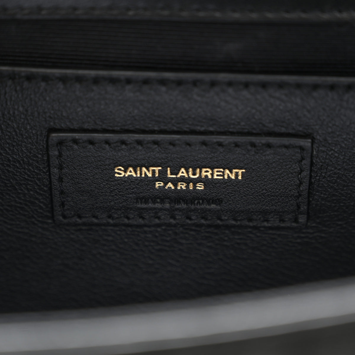 Crocodile Embossed Nubuck Small Monogram Kate Satchel Black