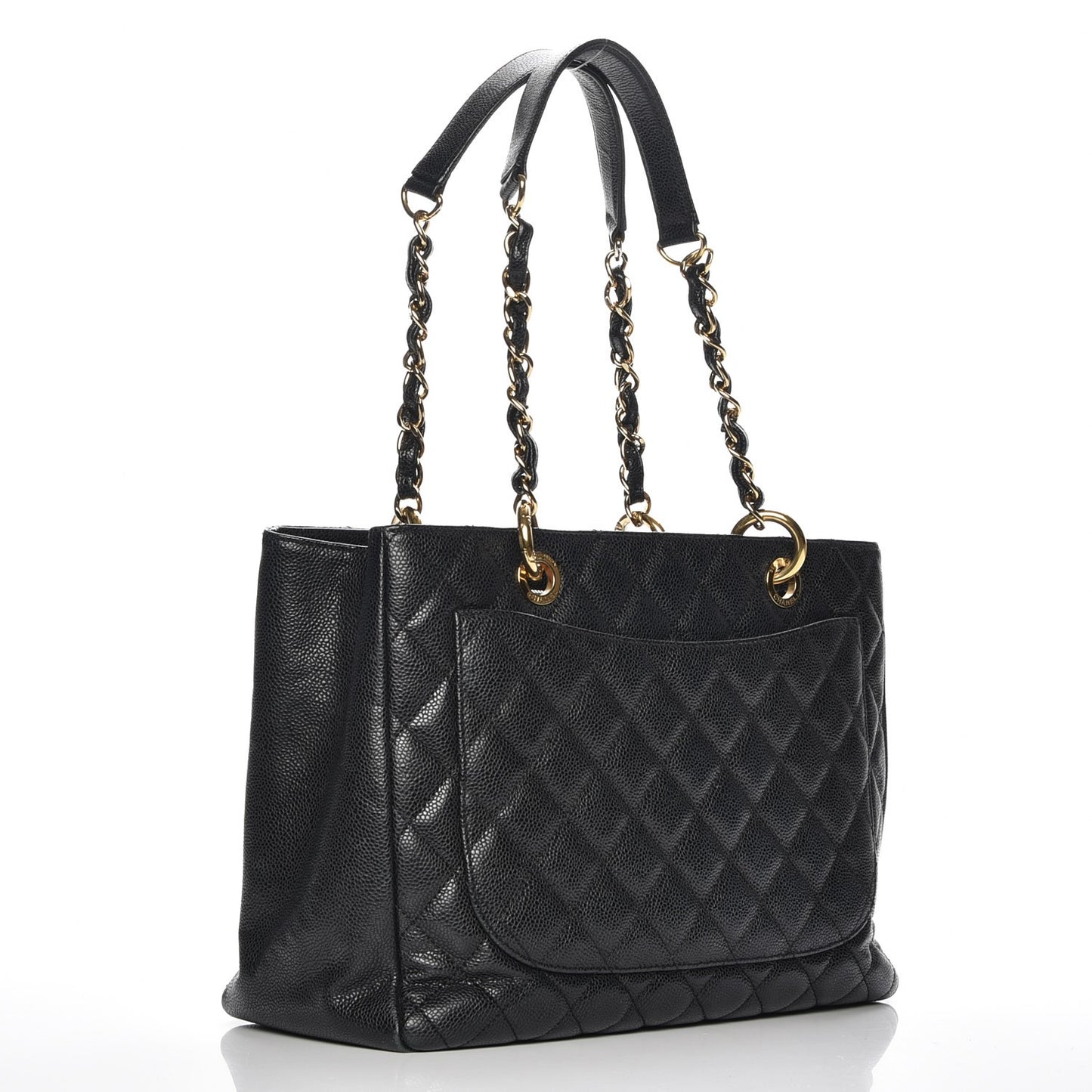 Caviar Quilted Grand Shopping Tote GST Black