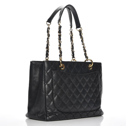 Chanel Caviar Quilted Grand Shopping Tote GST Black 3 of 7