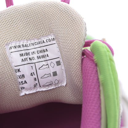 Balenciaga Rubber Mesh Bi-Color Mens Track.2 Open Sneakers 41 White Green Pink 7 of 10