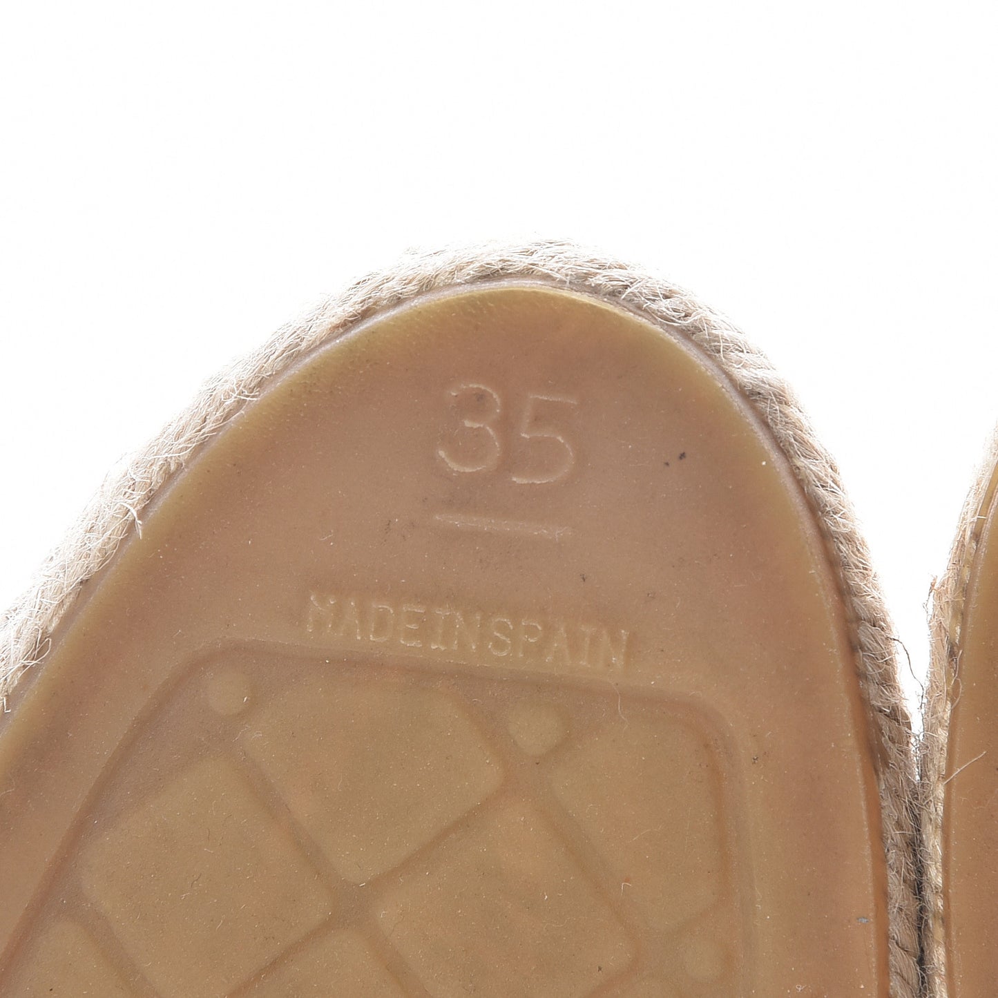 Lambskin CC Espadrilles 35 Beige Black