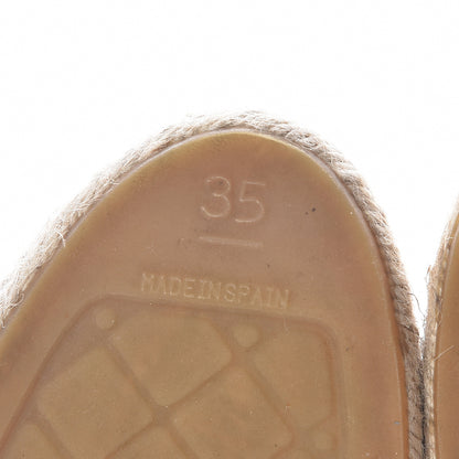 Chanel Lambskin CC Espadrilles 35 Beige Black 7 of 9