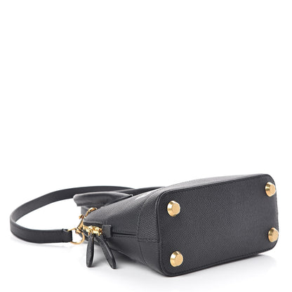 Balenciaga Signature Grained Calfskin XXS Ville Top Handle Bag Black White 4 of 9
