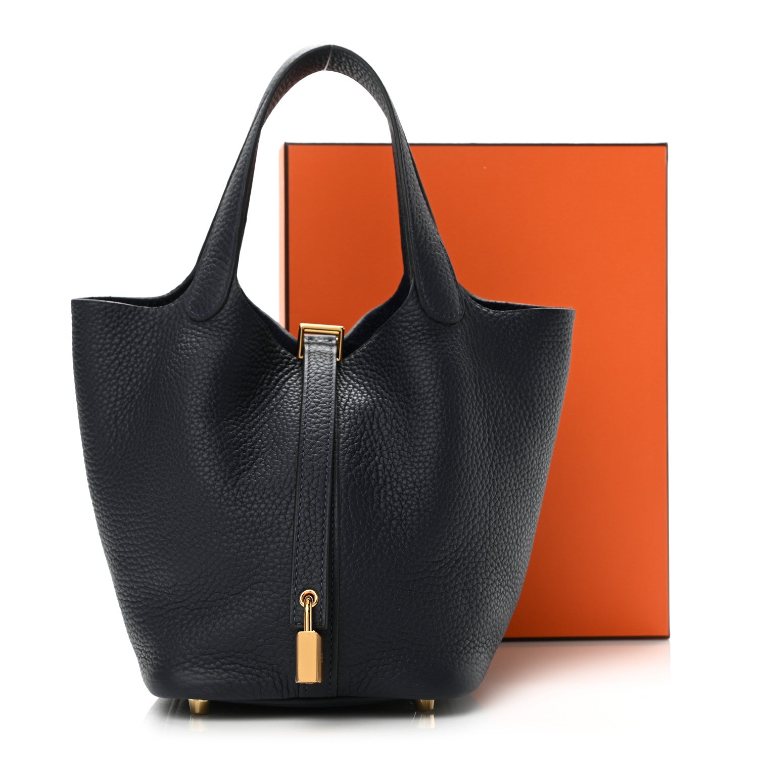Hermes Taurillon Clemence Picotin Lock 18 PM Bleu Nuit 11 of 11