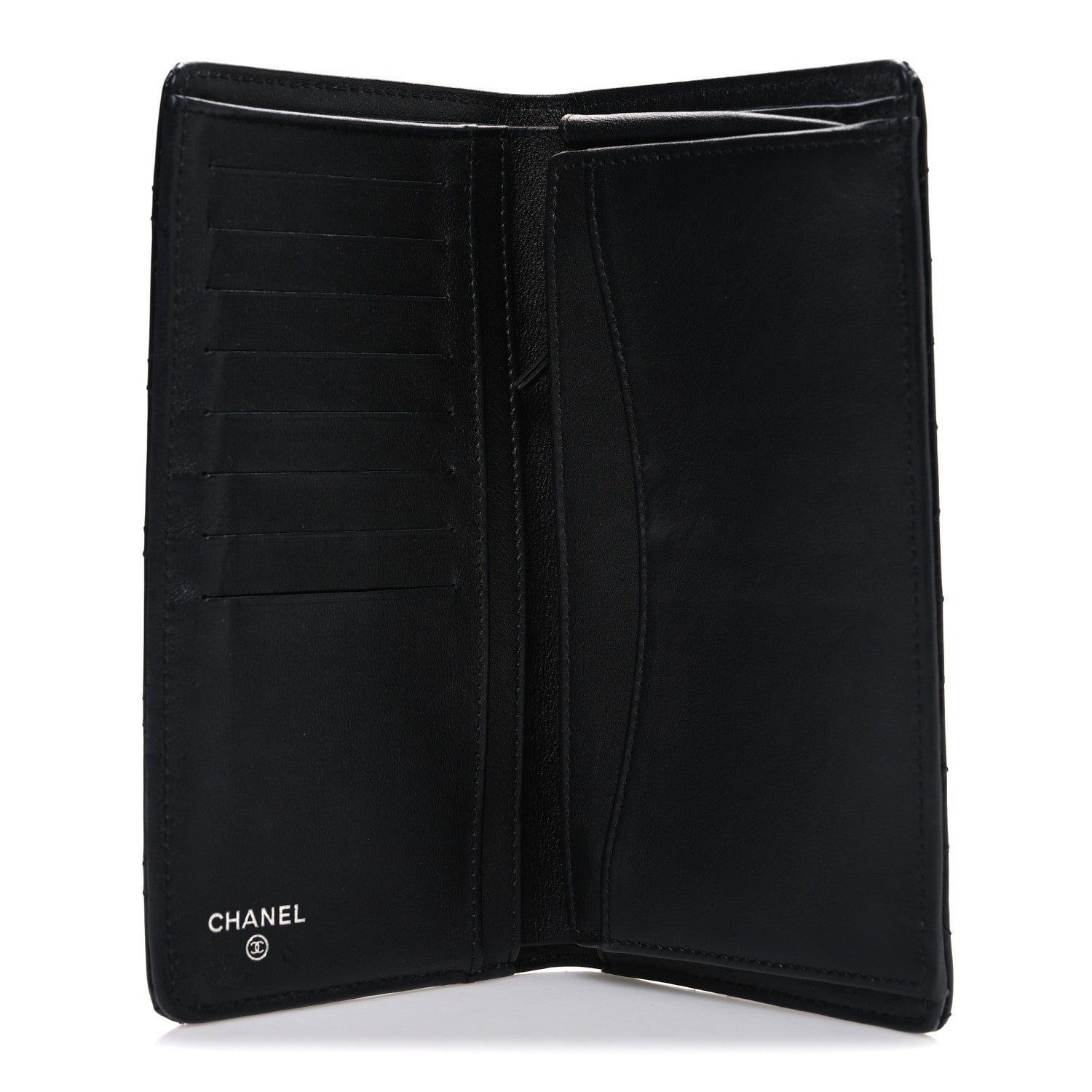Chanel Patent Calfskin Quilted Yen Wallet So Black 5 of 8