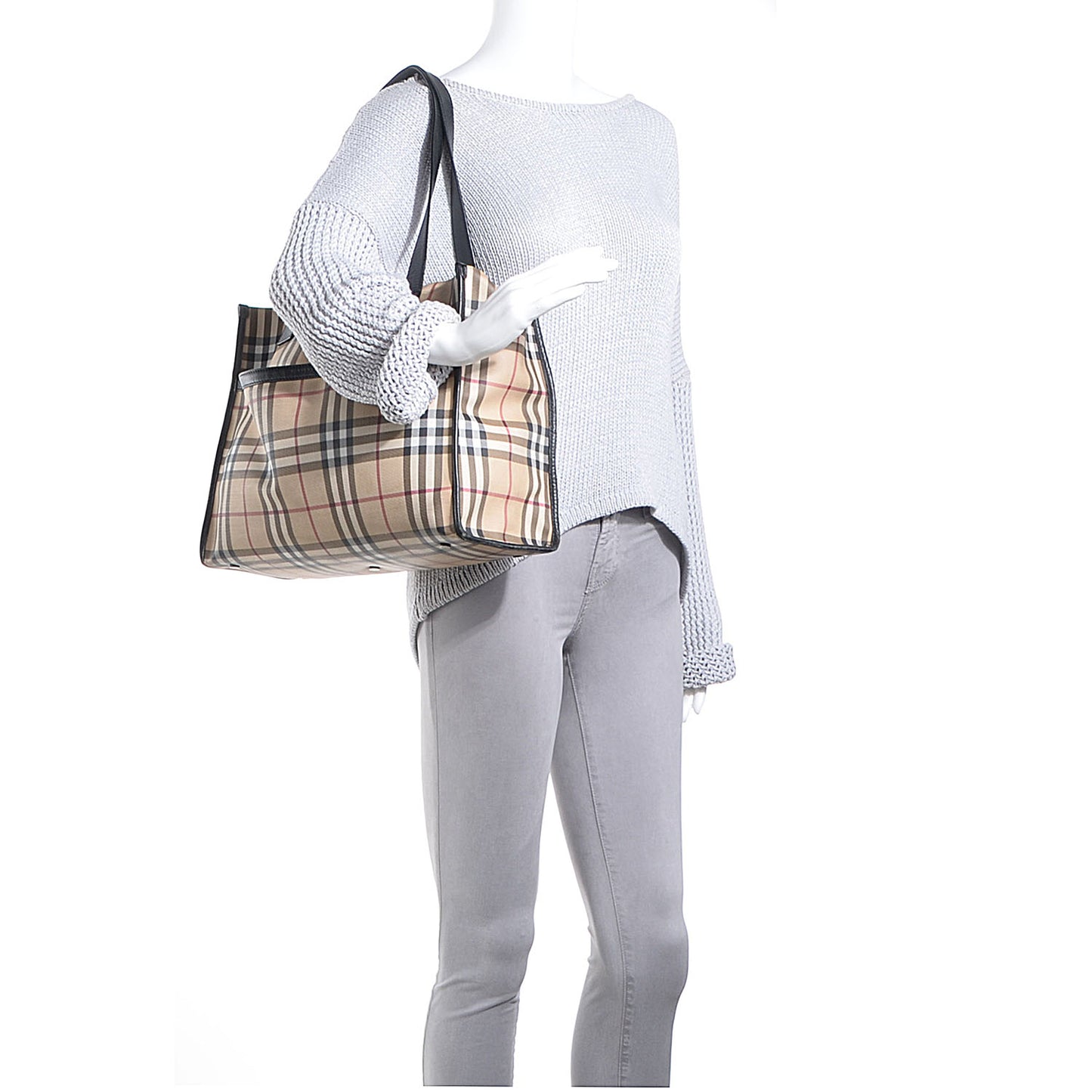 Nova Check Tote Black