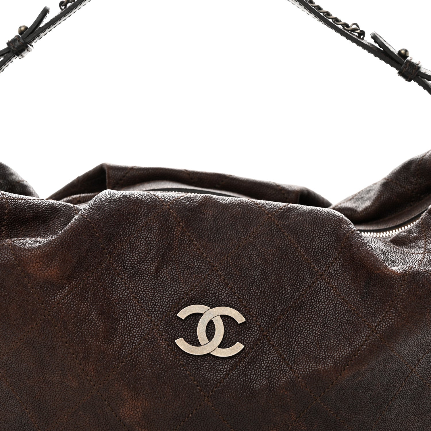 Chanel Caviar Outdoor Ligne Large Hobo Brown 7 of 11