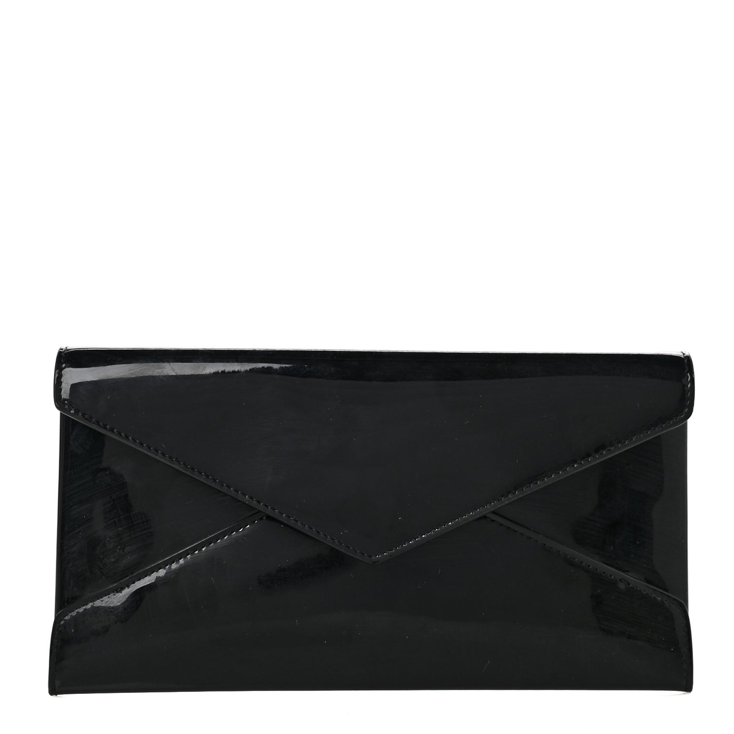 Patent Paloma Envelope Clutch Black