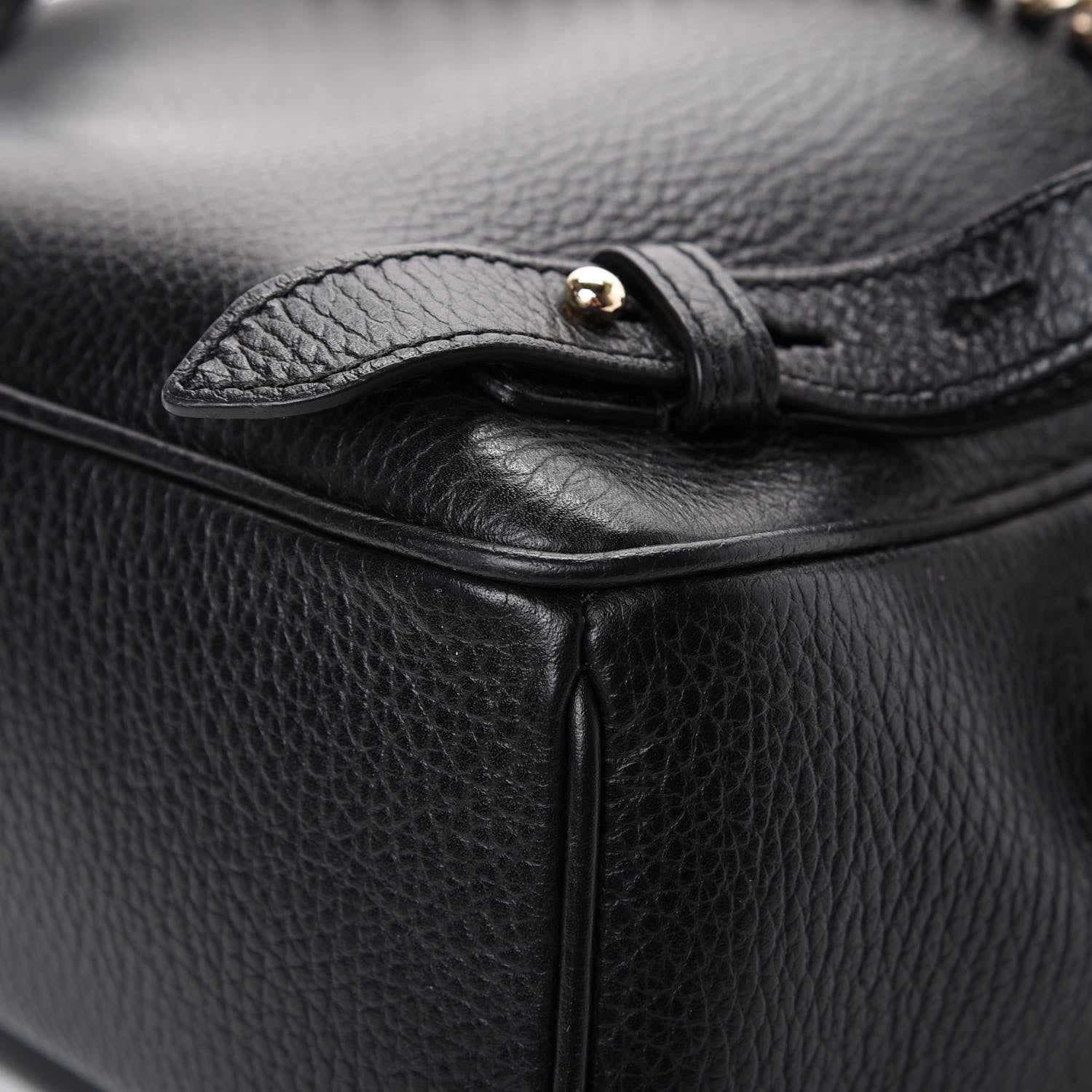 Gucci Pebbled Calfskin Soho Chain Backpack Black 10 of 14