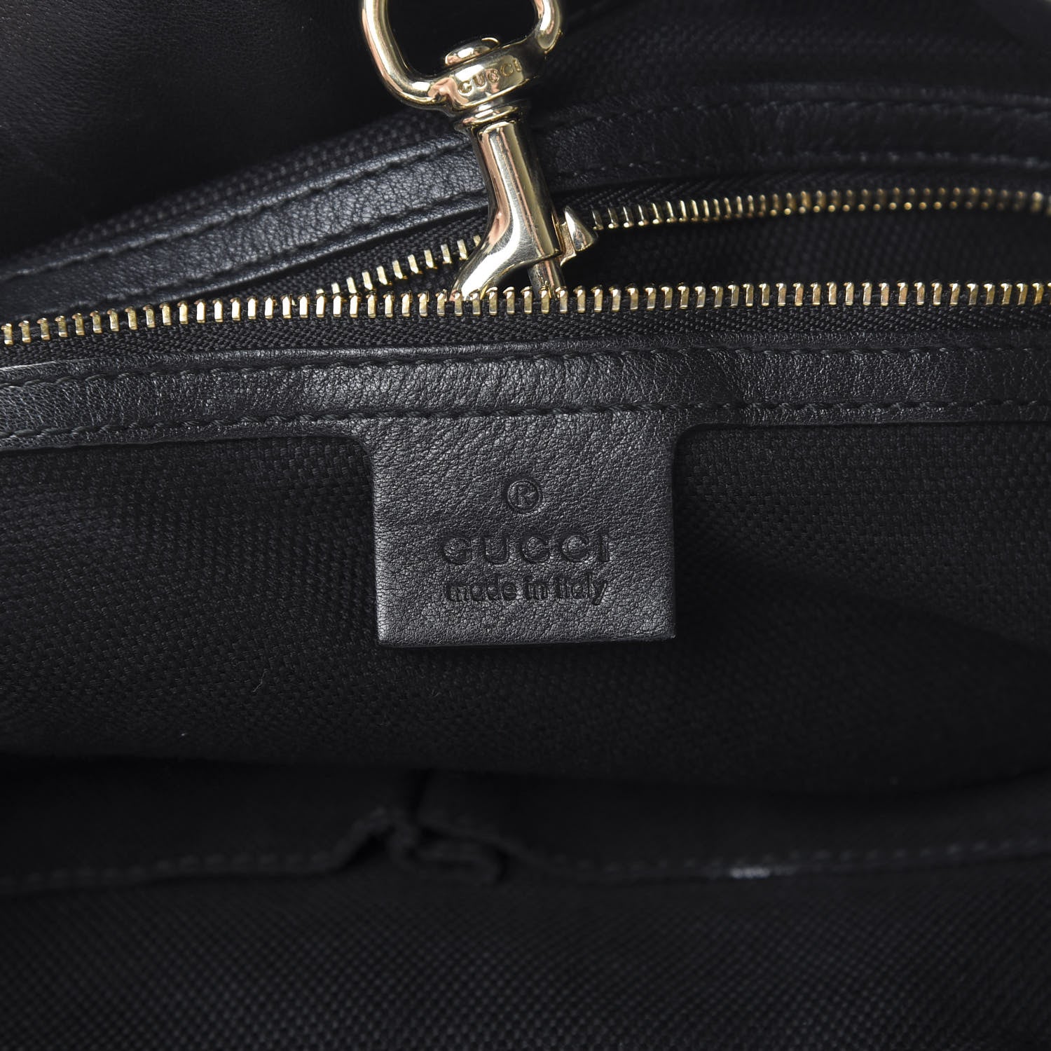 Gucci Patent Medium Soho Chain Shoulder Bag Black 5 of 9