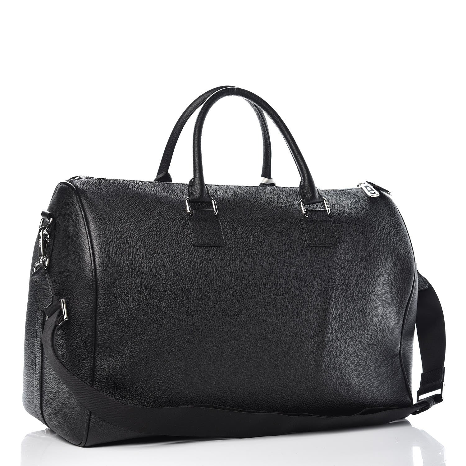 Fendi Cuoio Romano Selleria Fendi Stamp Patch Holdall Bag Black Grigio 3 of 7