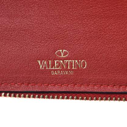 Valentino Garavani Calfskin Medium Rockstud Organizer Zip Around Wallet Rosso Valentino 6 of 10