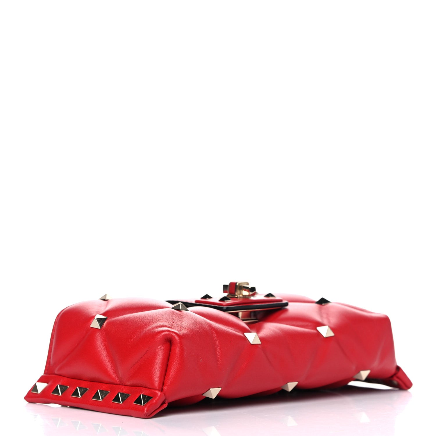 Valentino Garavani Nappa Candystud Wallet on Chain Rouge Pur 3 of 13