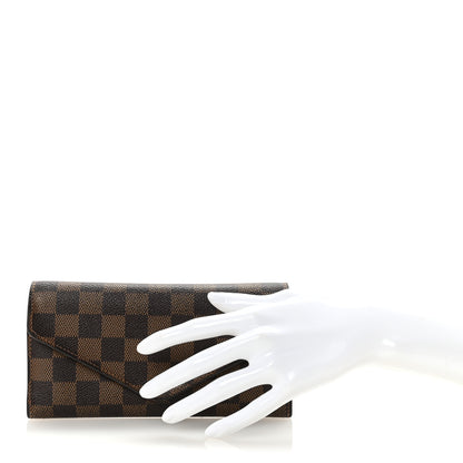 Louis Vuitton Damier Ebene Josephine Wallet Red 2 of 7